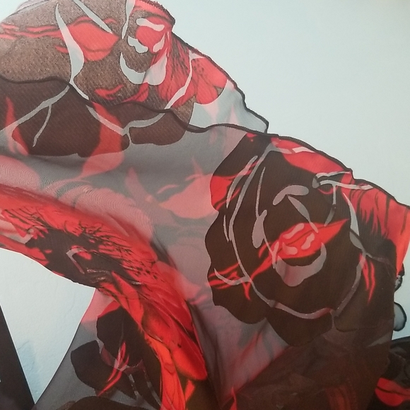 NWOT Helene Blake Floral blouse SZ XL - Picture 3 of 8